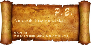 Parczek Eszmeralda névjegykártya